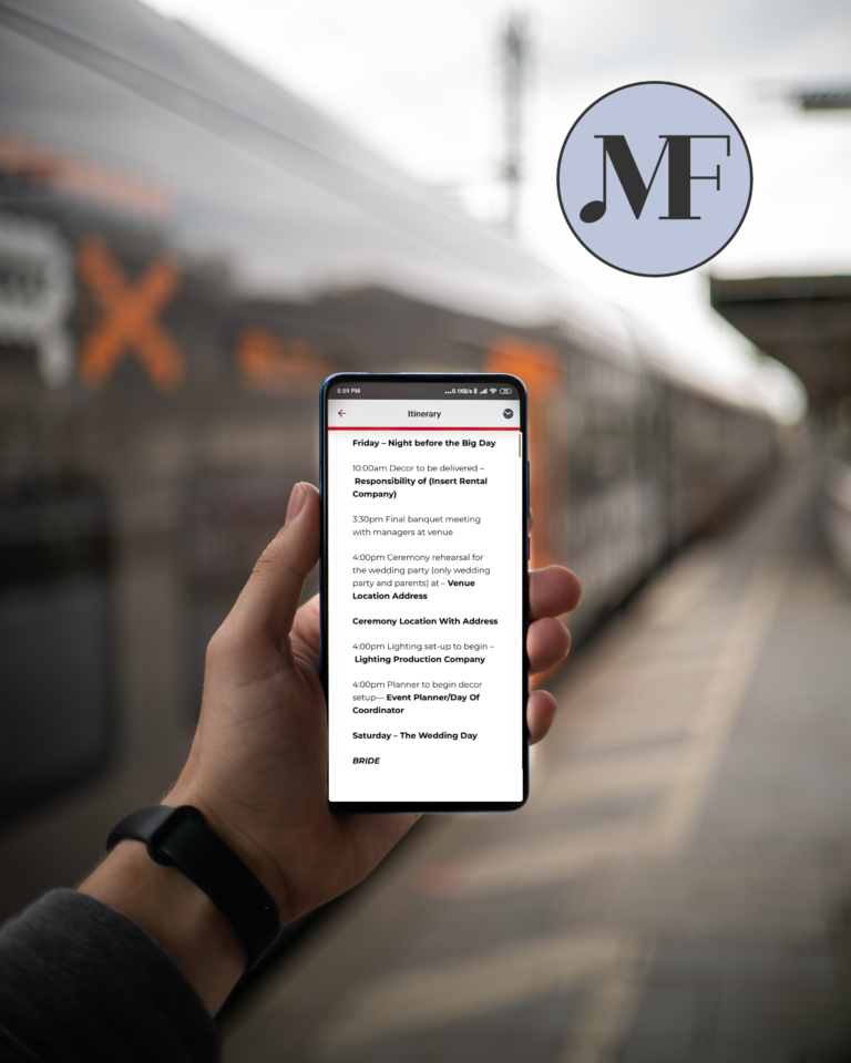 Detailed Event Itinerary Template