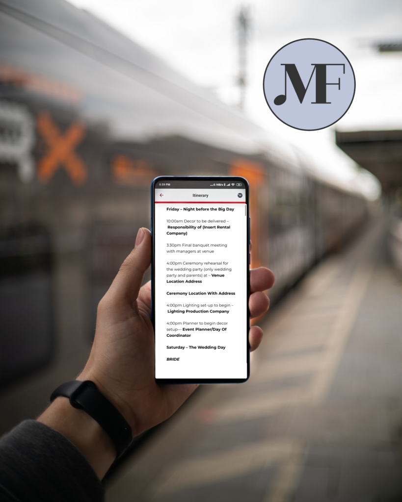 Detailed Event Itinerary Template